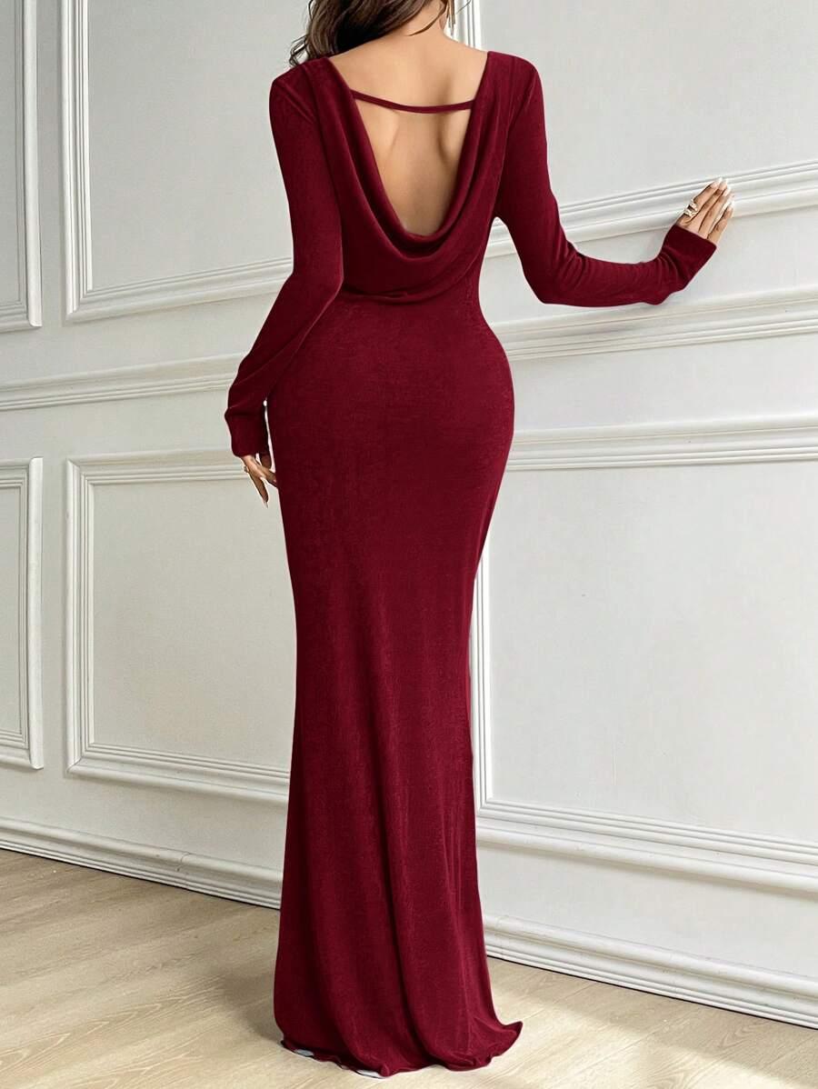 SHEIN BORDOWA MAXI SUKIENKA S09__XL