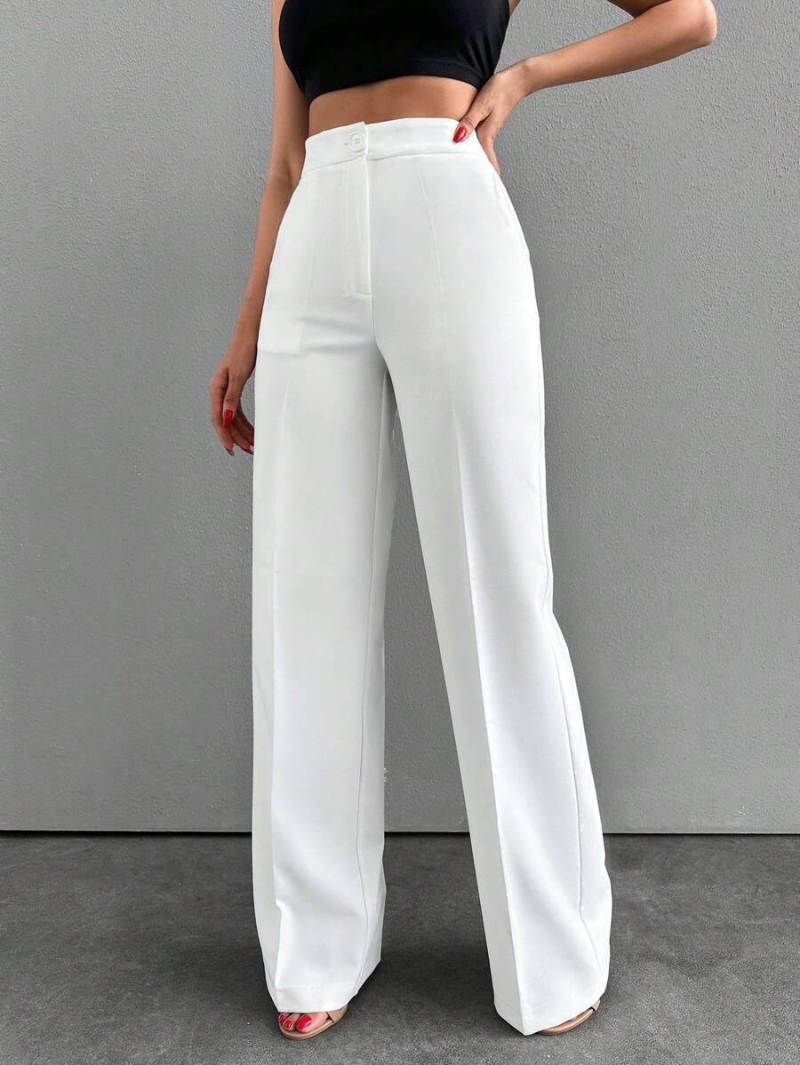 SHEIN BIAŁE SPODNIE CASUAL S06__L