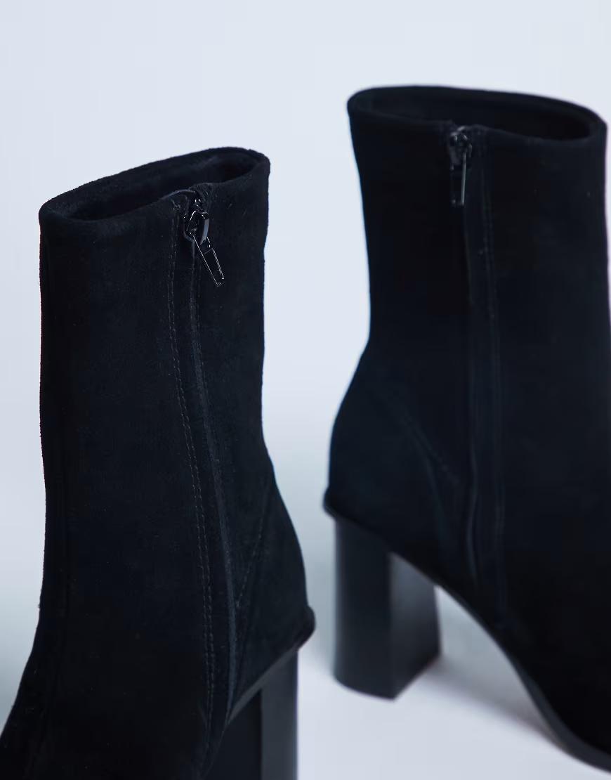 TOPSHOP CZARNE BOTKI SKÓRA NATURALNA W01__39