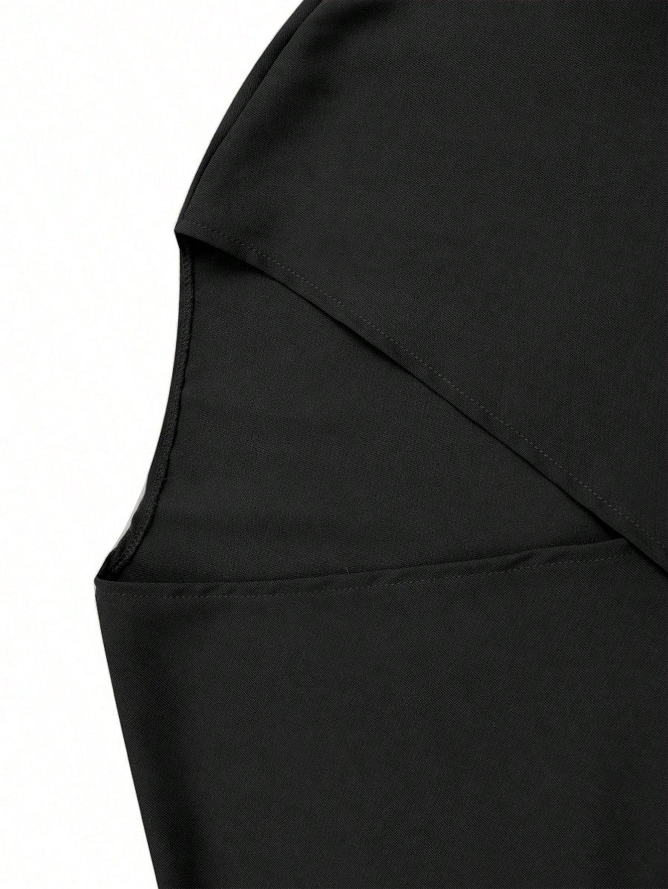 SHEIN CZARNA WIĄZANA BLUZKA S06__M