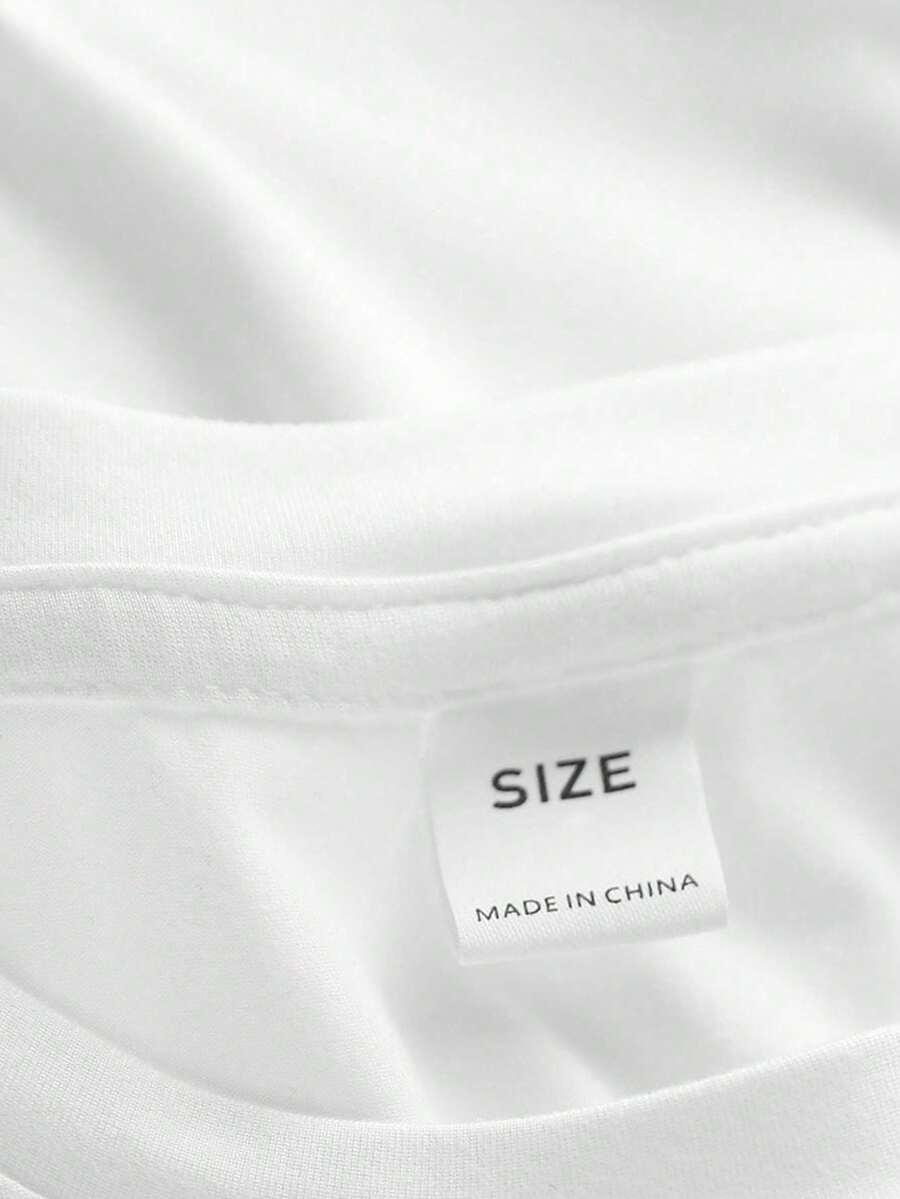 SHEIN BIAŁY T-SHIRT PRINT S06__158/164