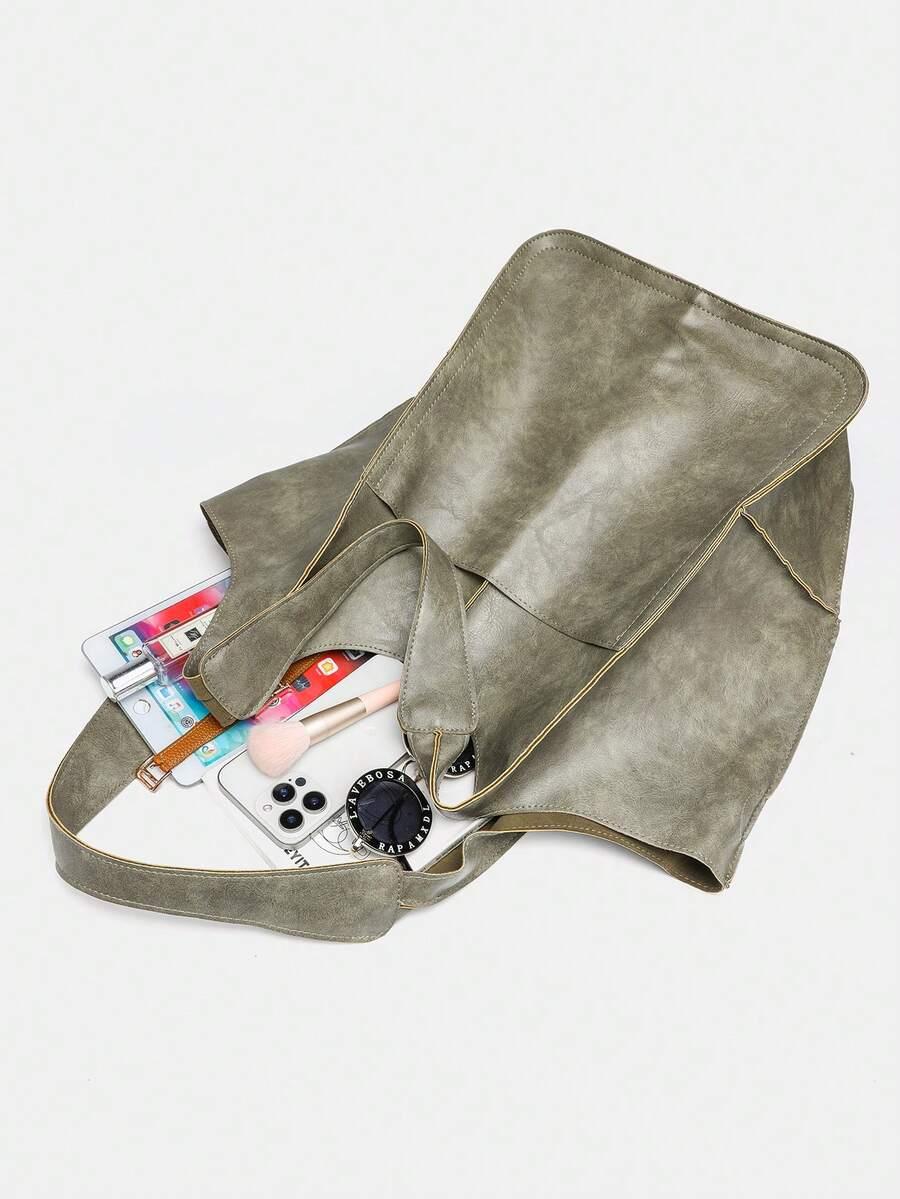 SHEIN ZIELONA TOREBKA IMITACJA SKÓRY S07__30X25X41CM