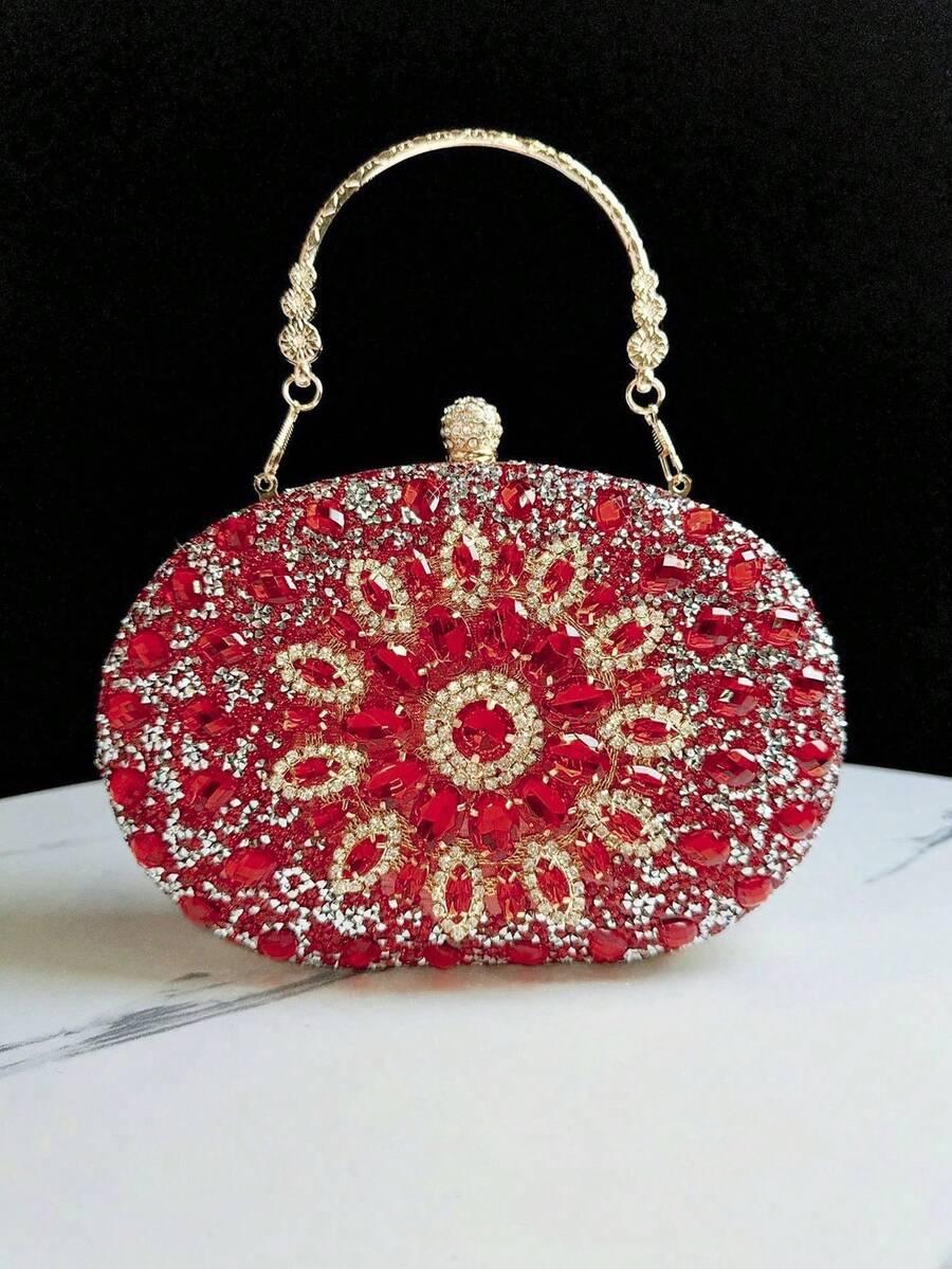 SHEIN CZERWONA TOREBKA ZDOBIENIE S07__20X14