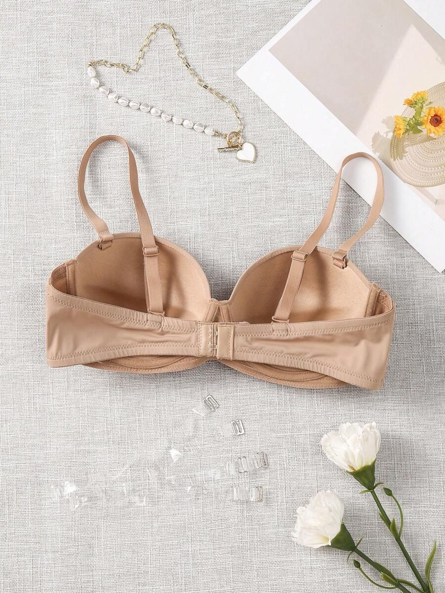 SHEIN BEŻOWY GŁADKI BIUSTONOSZ S06__70A