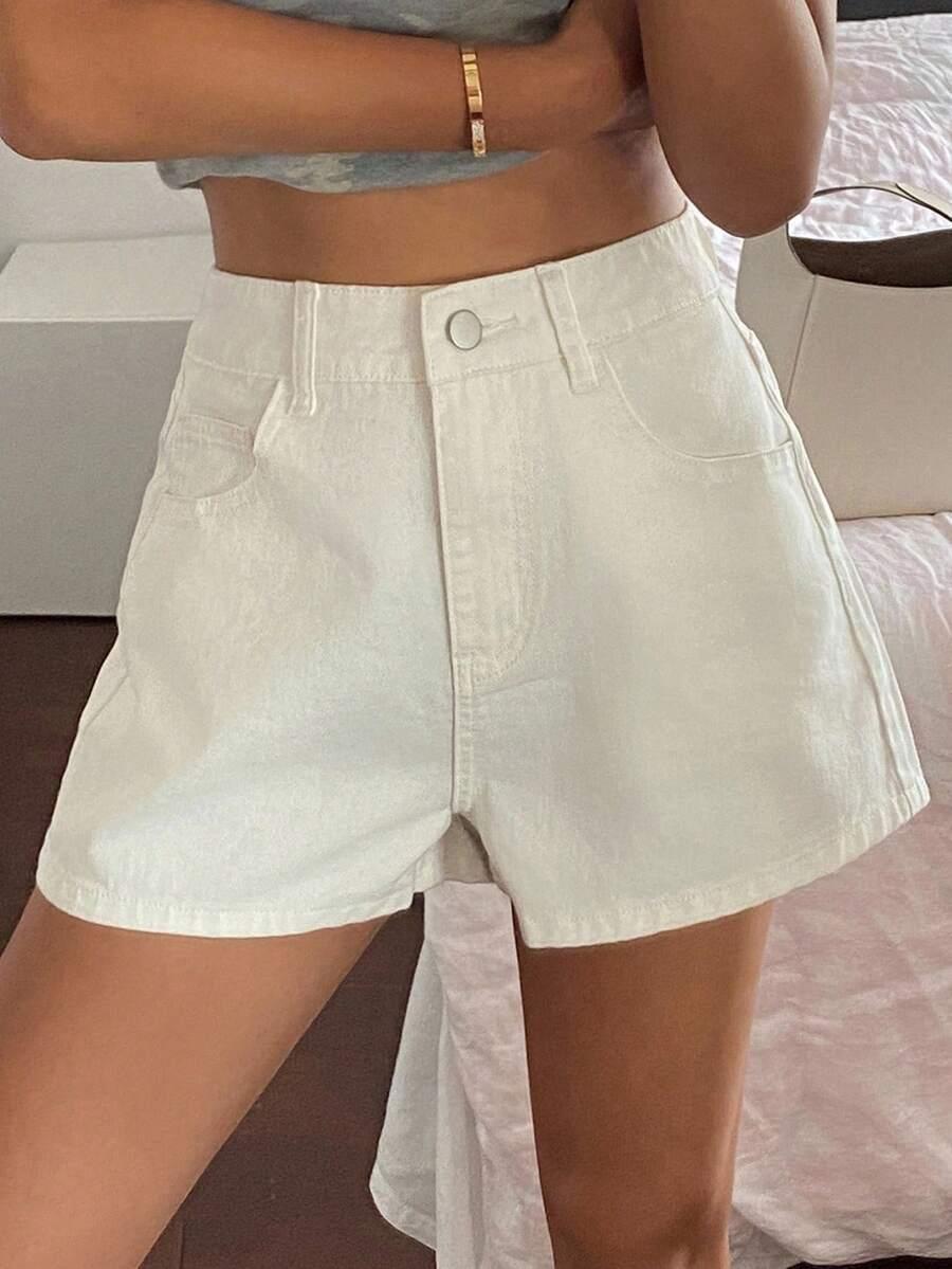 DAZY BIAŁE SPODENKI JEANS S09__M
