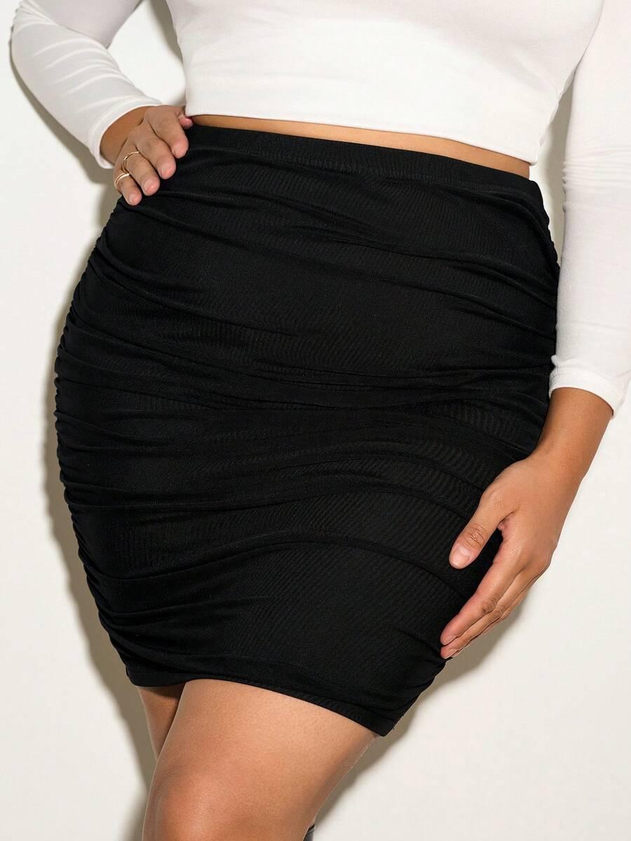 SHEIN MINI SPÓDNICA PRĄŻKI MARSZCZENIA PK01__S
