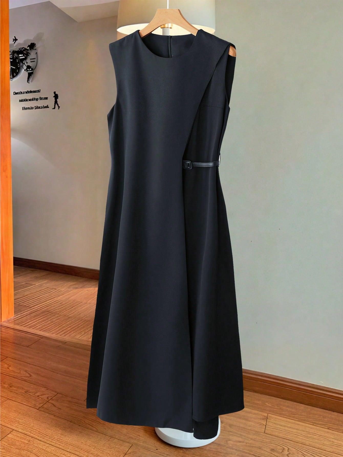 SHEIN CZARNA MAXI SUKIENKA S06__46