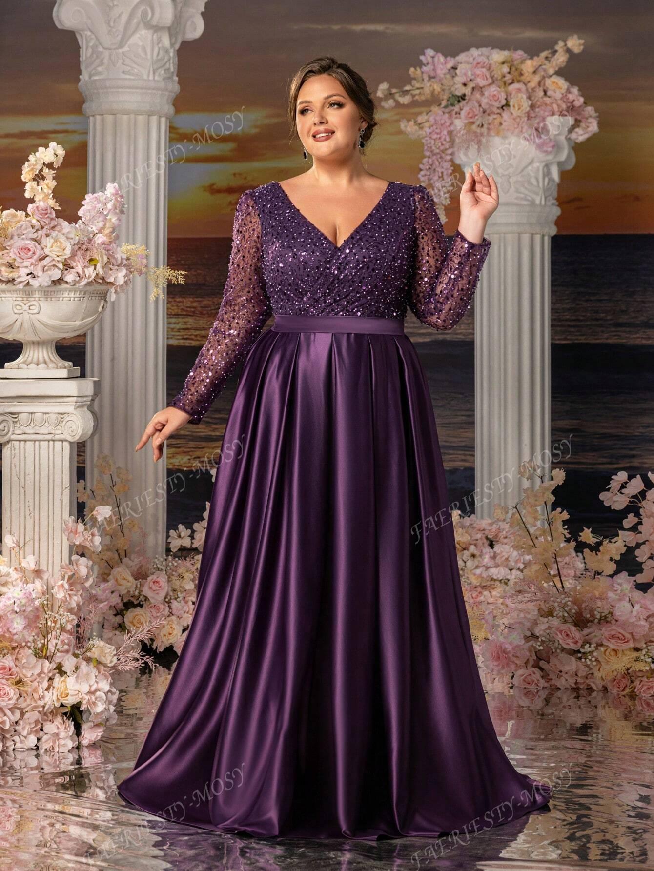 SHEIN FIOLETOWA MAXI SUKIENKA SIATECZKA S06__XXL