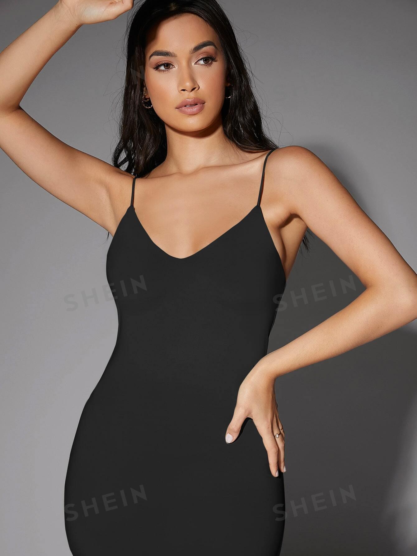 SHEIN CZARNA MAXI SUKIENKA S06__XS