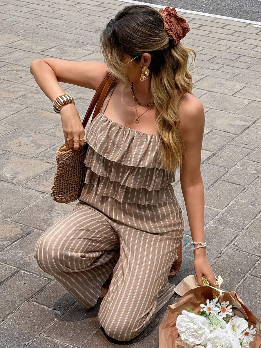 SHEIN KOMBINEZON WZÓR PASKI S06__XL