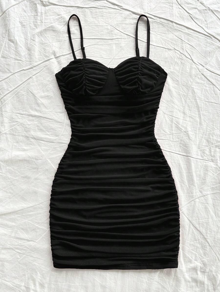 SHEIN CZARNA MINI SUKIENKA S06__L