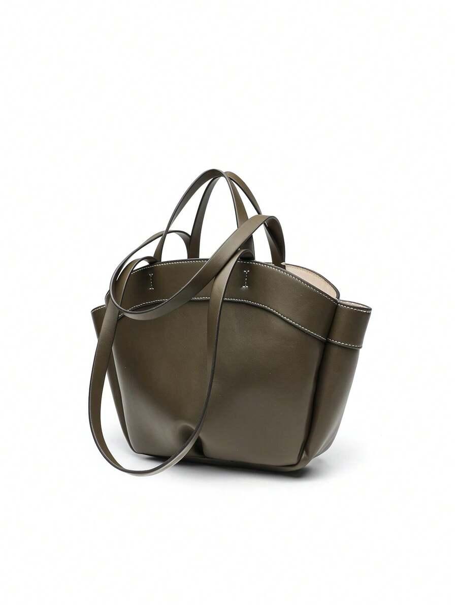 SHEIN ZIELONA TOREBKA IMITACJA SKÓRY S07__34X23X5CM