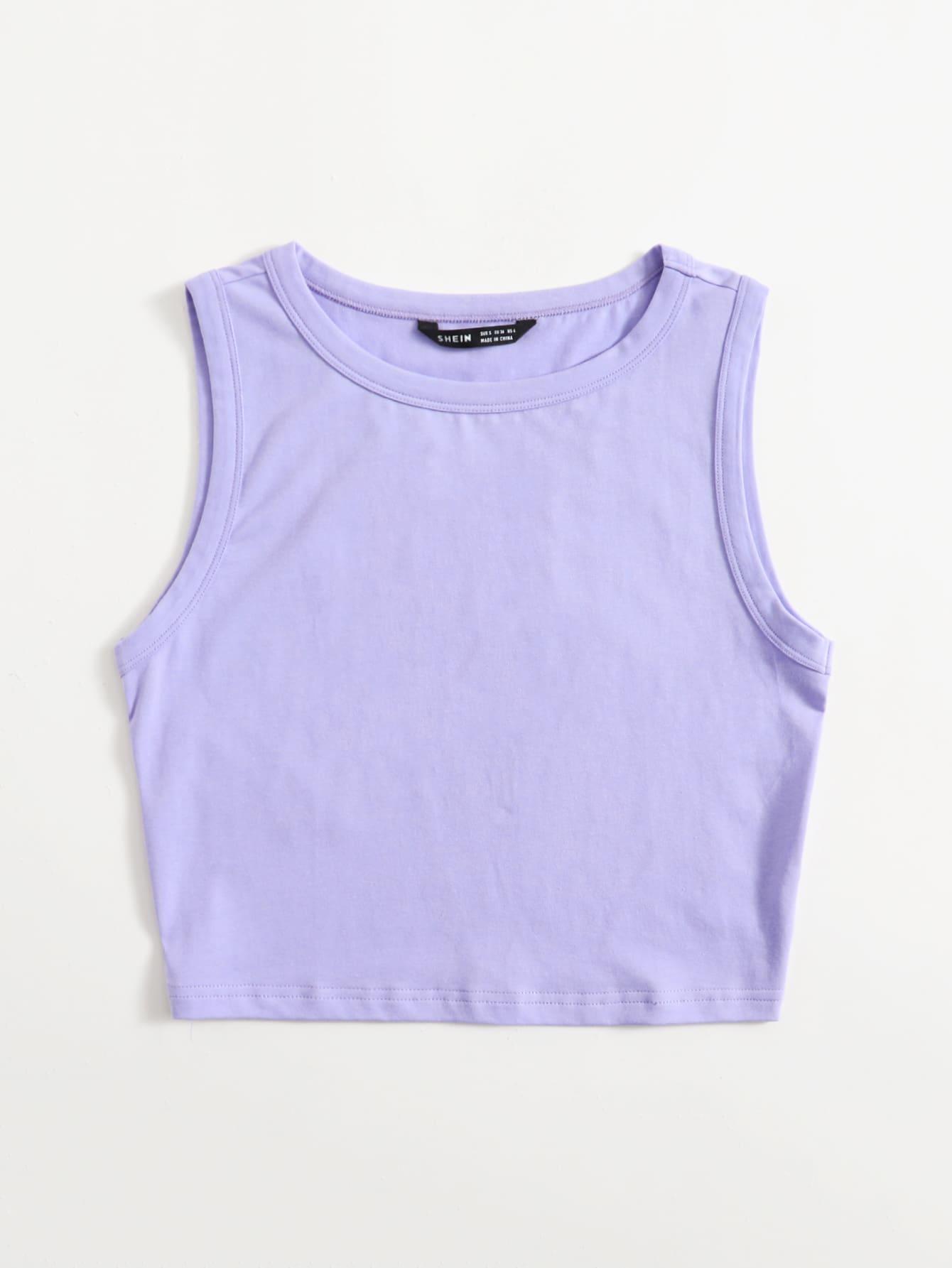 SHEIN FIOLETOWY TOP ODKRYTE RAMIONA S06__S