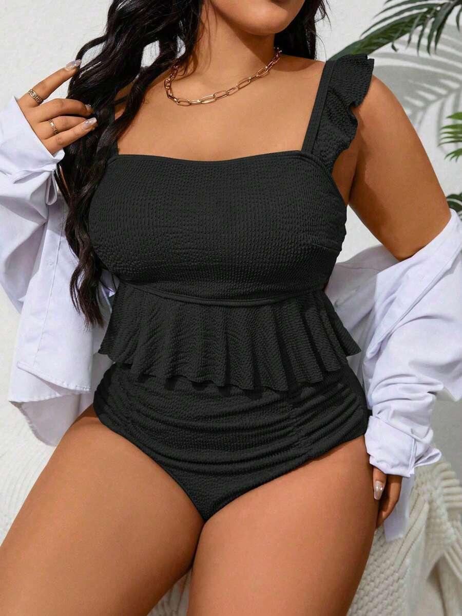 SHEIN CZARNY DWUCZĘŚCIOWY STRÓJ KĄPIELOWY S09__52