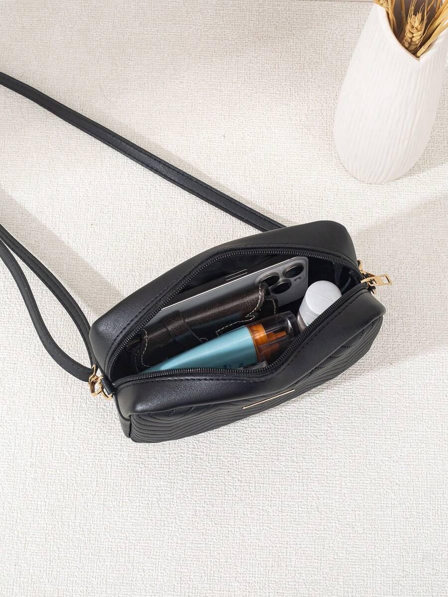 SHEIN CZARNA TOREBKA IMITACJA SKÓRY S07__12X20CM