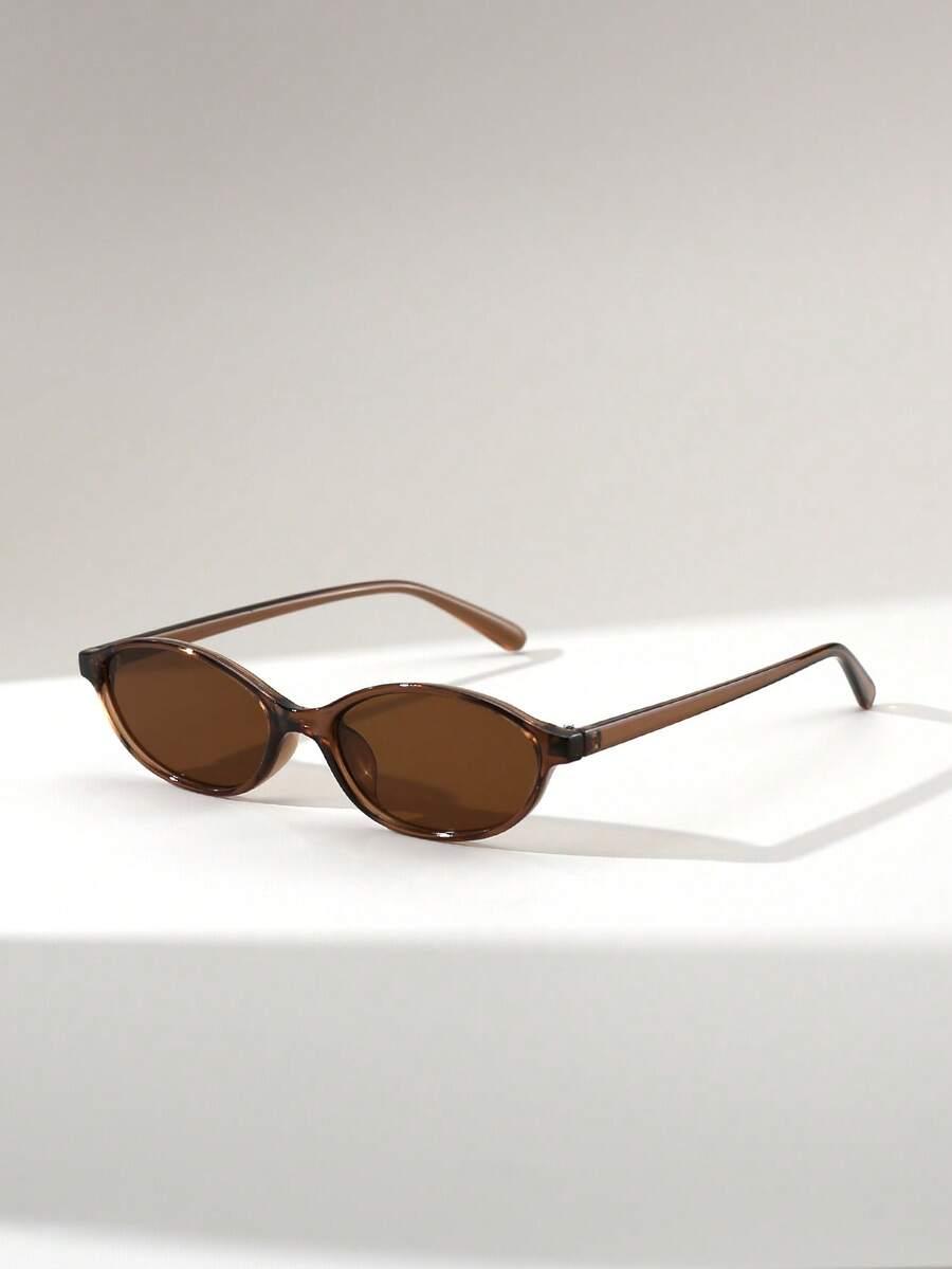 SHEIN BRĄZOWE OKULARY PRZECIWSŁONECZNE S07