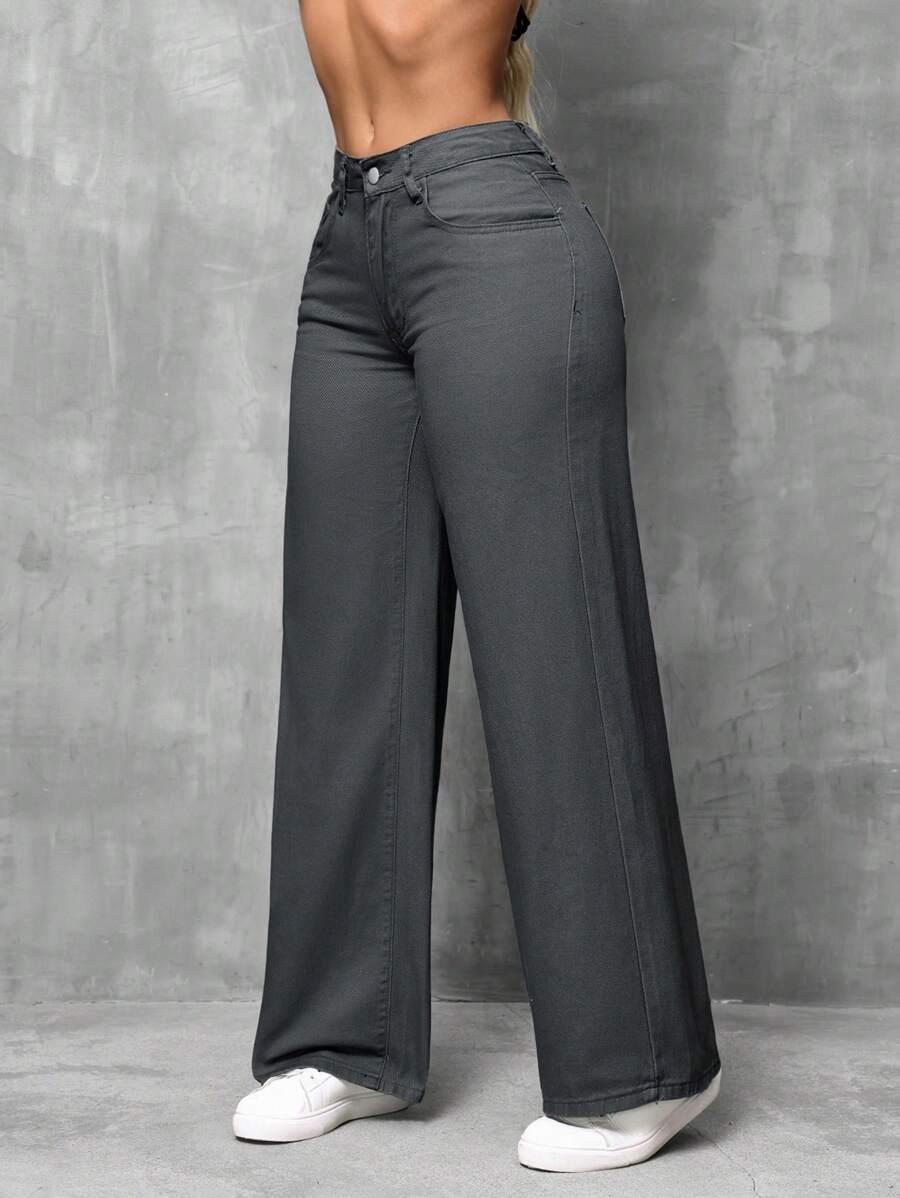 SHEIN SZARE SPODNIE JEANS S09__L