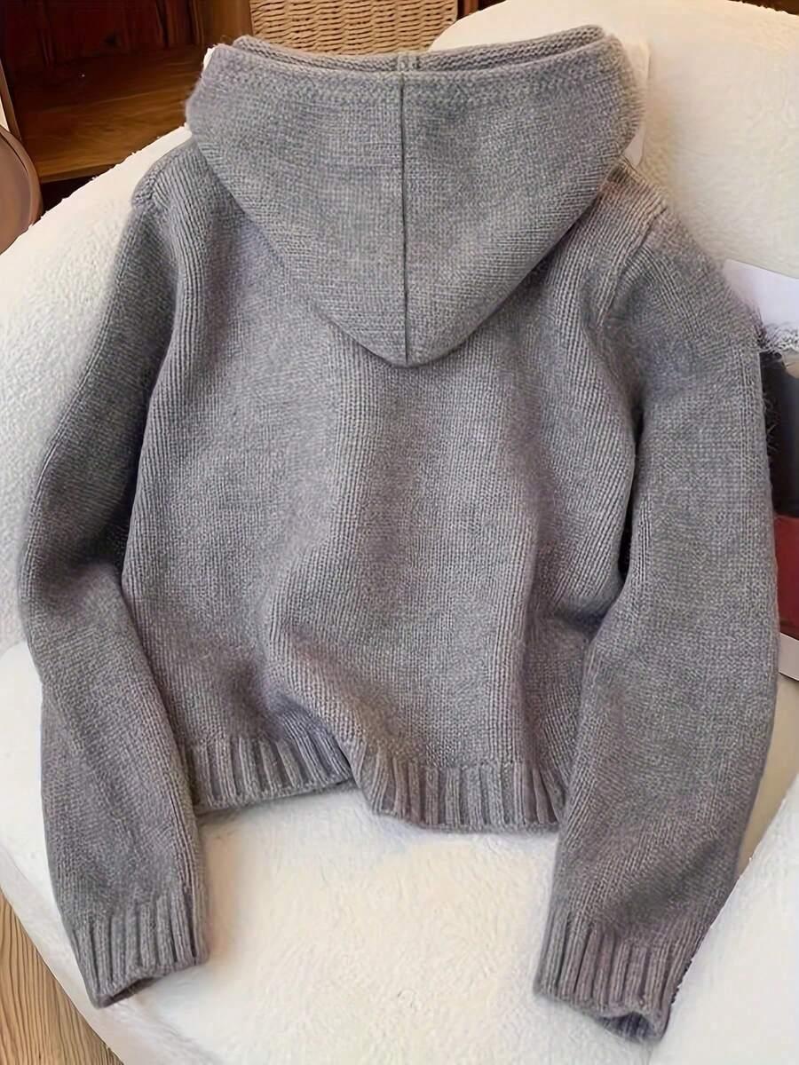 SHEIN SZARY ROZPINANY SWETER KAPTUR S06__XL