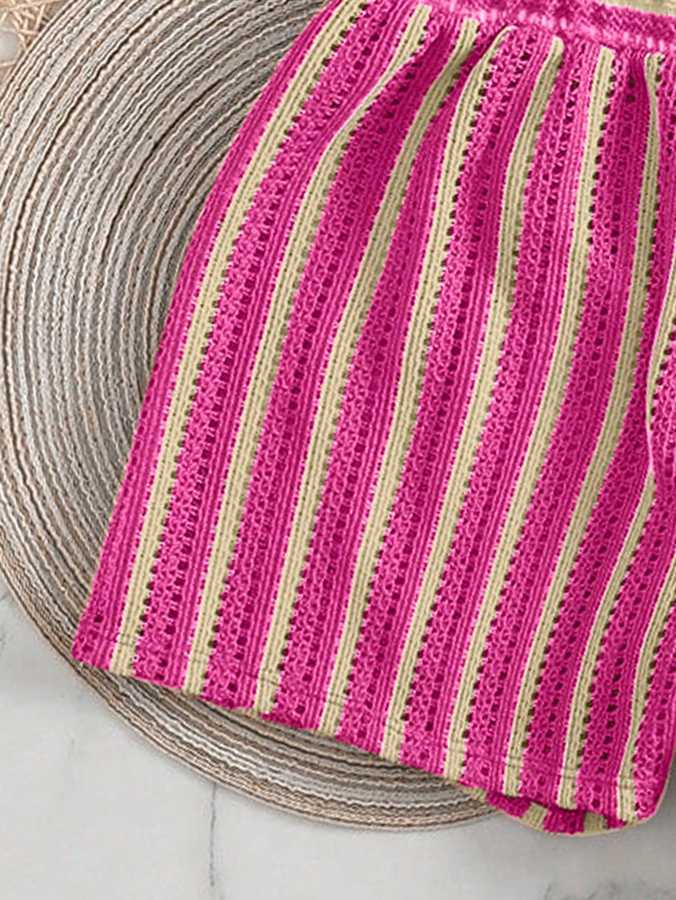 SHEIN DWUCZĘŚCIOWY STRÓJ KĄPIELOWY SPODENKI S06__S