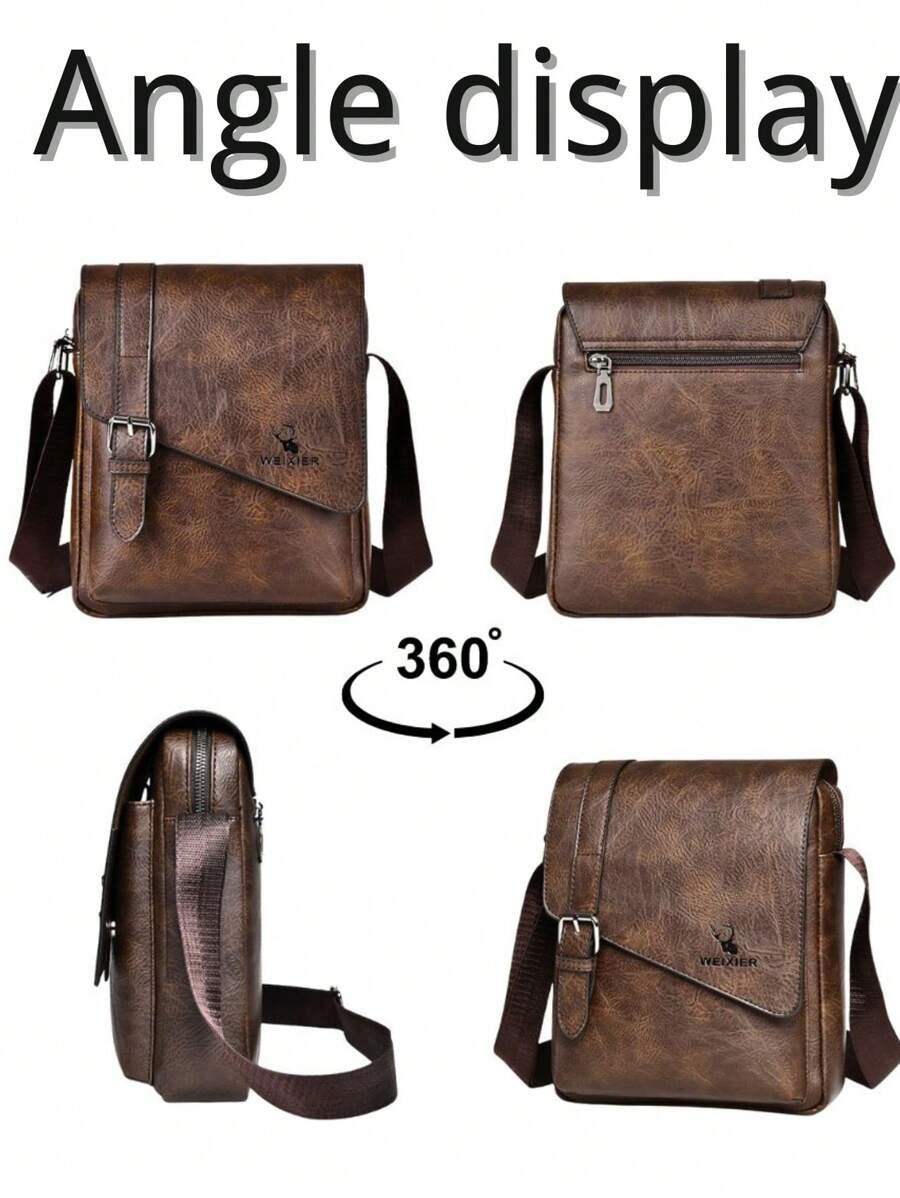 SHEIN BRĄZOWA TOREBKA NA RAMIĘ IMITACJA SKÓRY S07__20X24CM