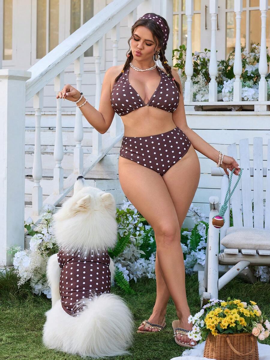 SWIM MOD DWUCZĘŚCIOWY STRÓJ KĄPIELOWY GROCHY S09__48