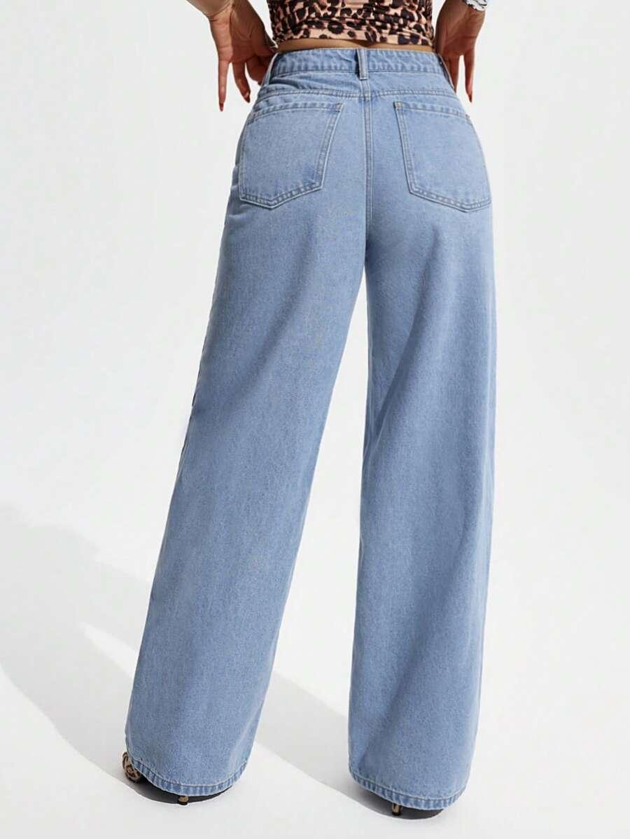 SHEIN NIEBIESKIE SPODNIE JEANS S06__XS