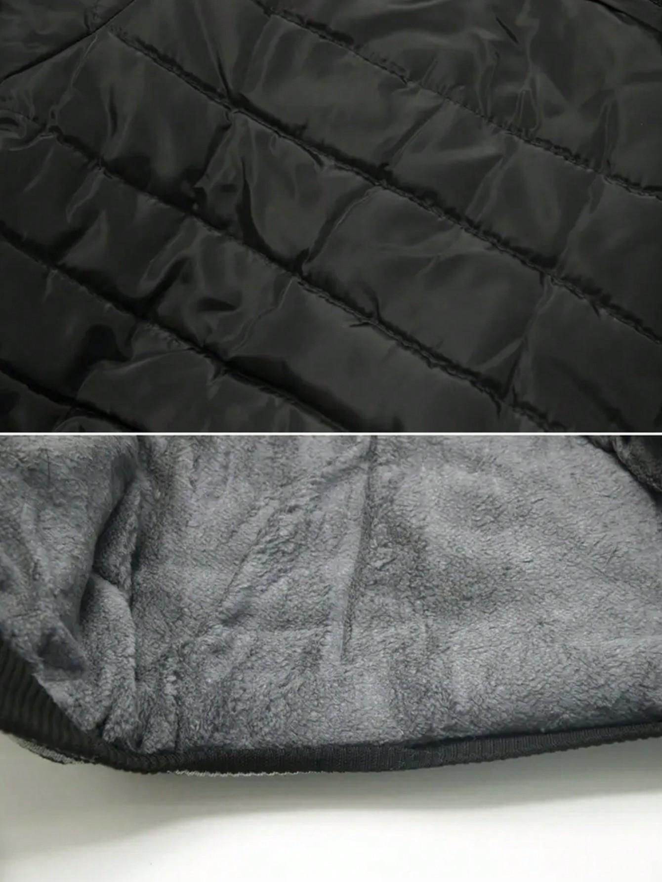 SHEIN CZARNA KURTKA KAPTUR FUTERKO W01__98/104