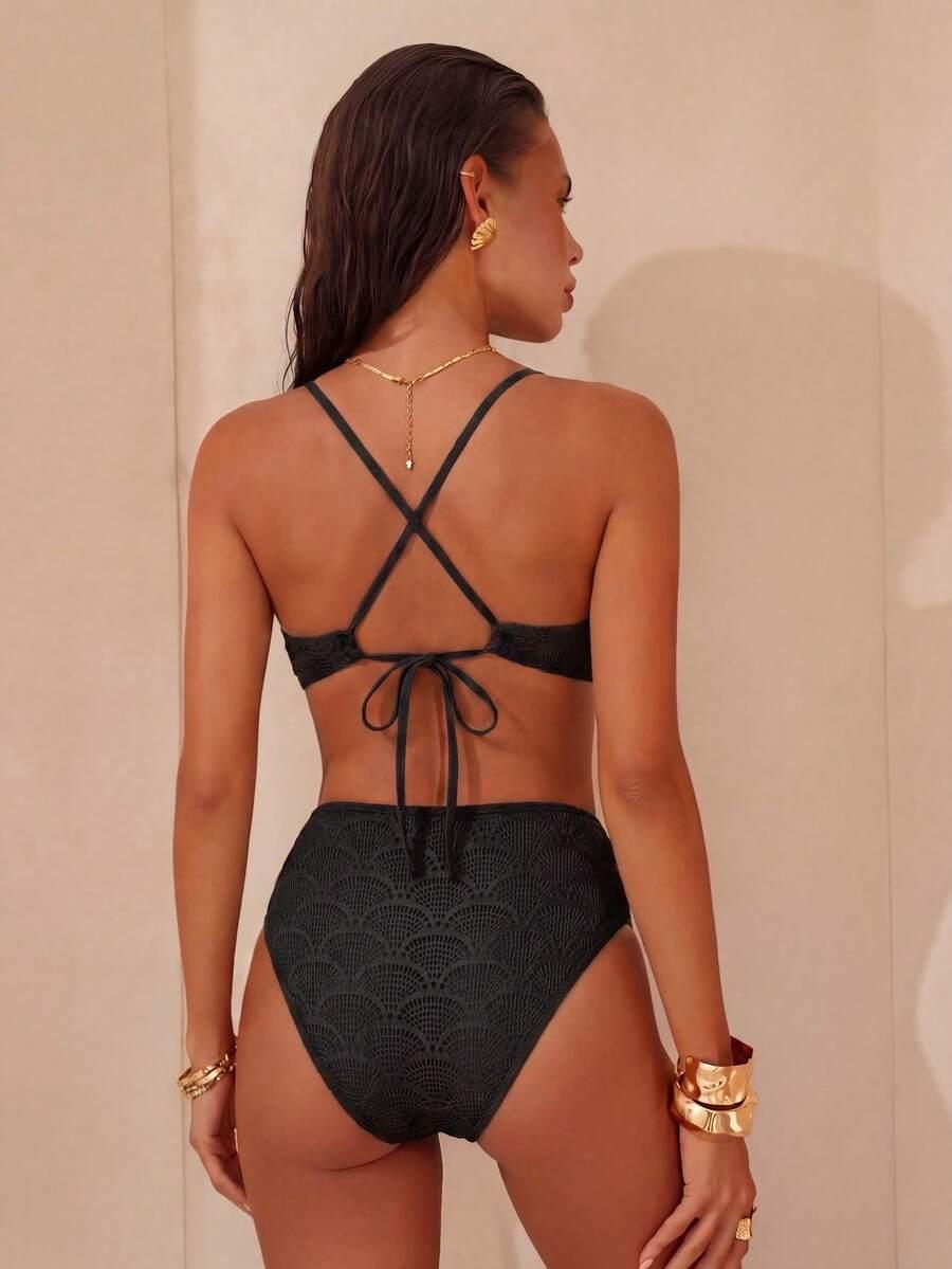 BIKINX CZARNY JEDNOCZĘŚCIOWY STRÓJ KĄPIELOWY S09__XL