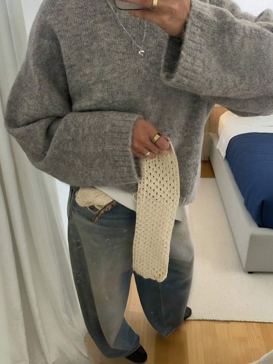 SHEIN SZARY SWETER CASUAL S06__XS