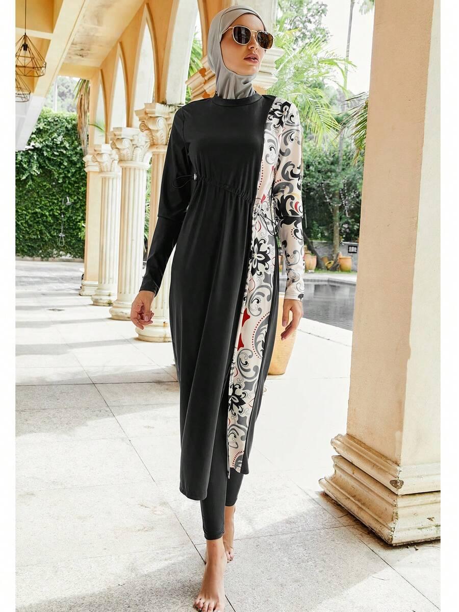 SHEIN DWUCZĘŚCIOWY STRÓJ KĄPIELOWY CZEPEK S06__XL