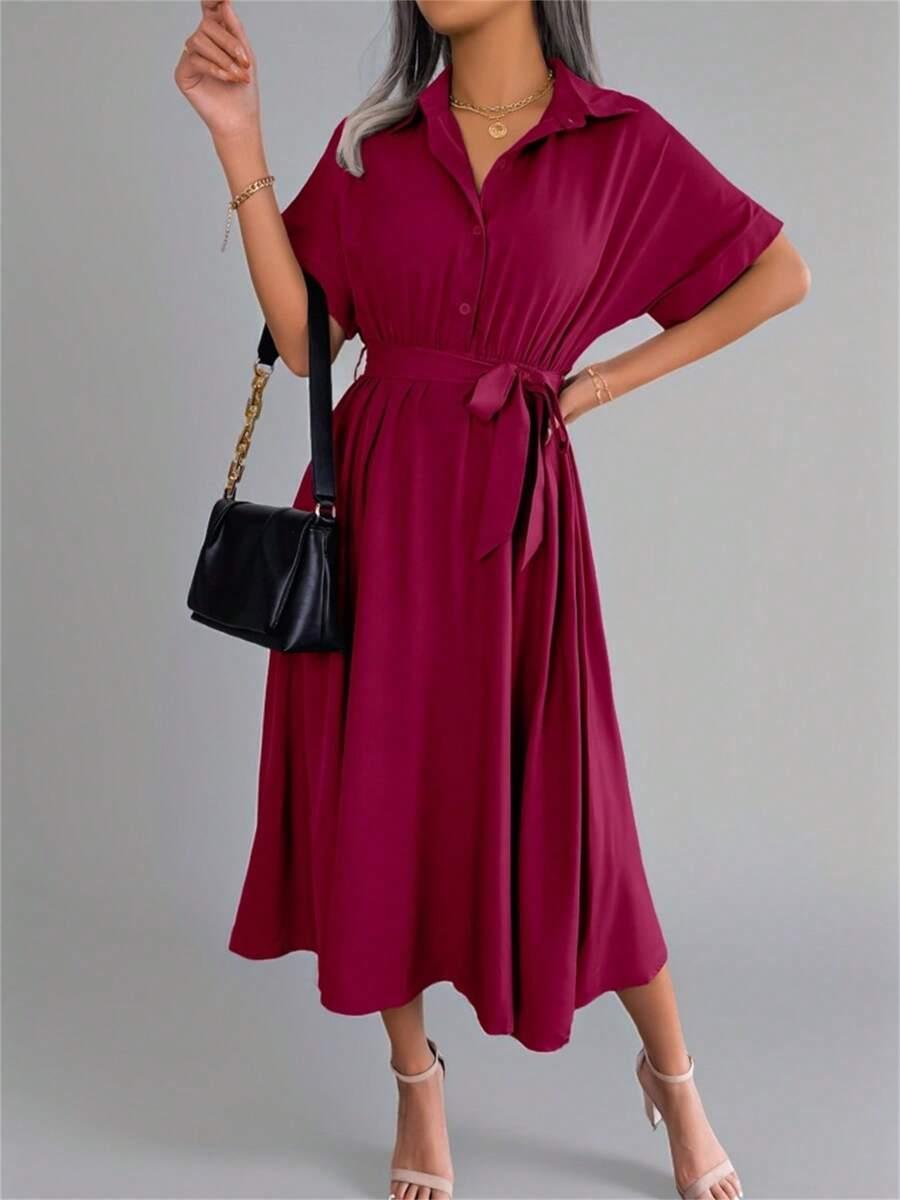 SHEIN BORDOWA SUKIENKA GUZIKI S06__L
