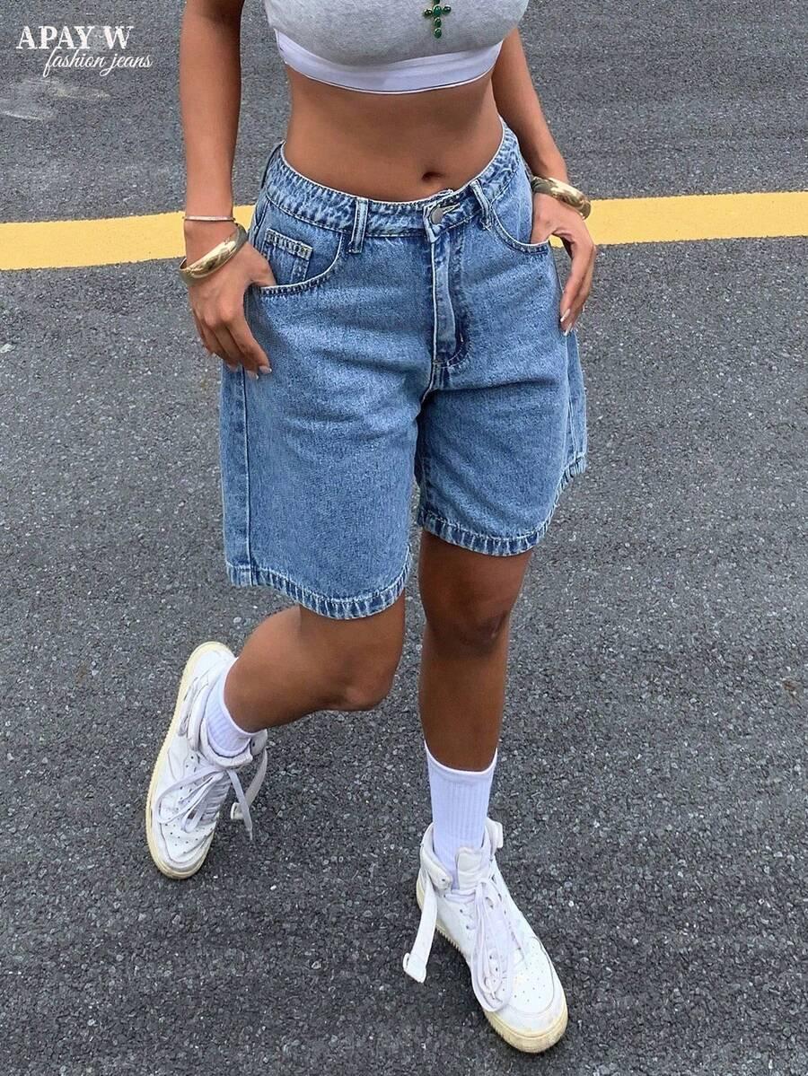 SHEIN NIEBIESKIE JEANSOWE SPODENKI S06__M