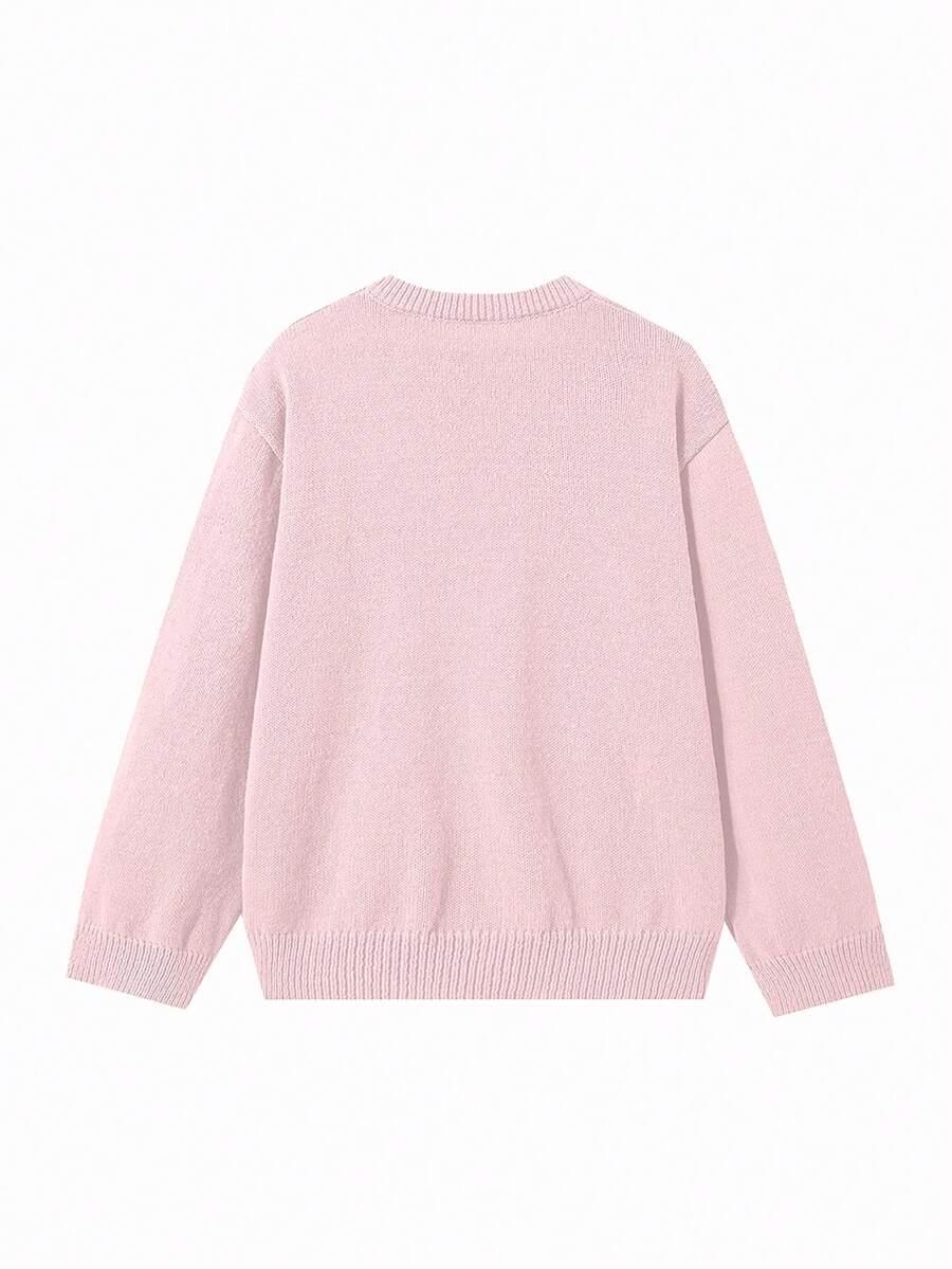 SHEIN KLASYCZNY RÓŻOWY SWETER OVERSIZE OKRĄGŁY DEKOLT S06__XL