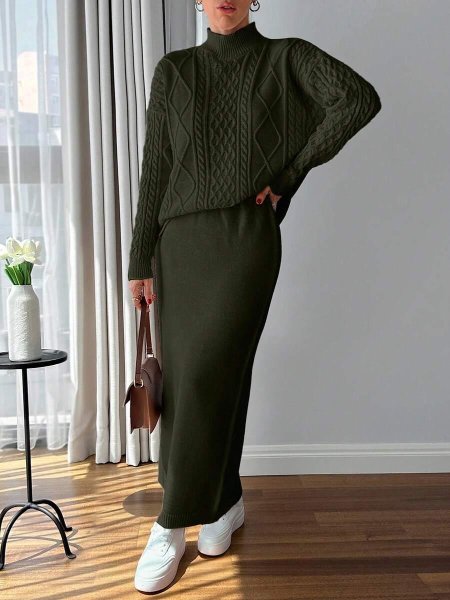 SHEIN SWETER SPÓDNICA KOMPLET S06__L