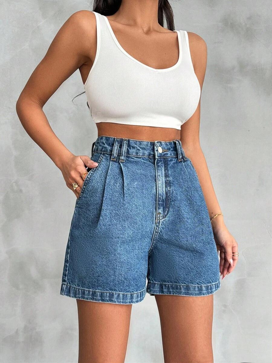 SHEIN NIEBIESKIE SPODENKI JEANS S06__M