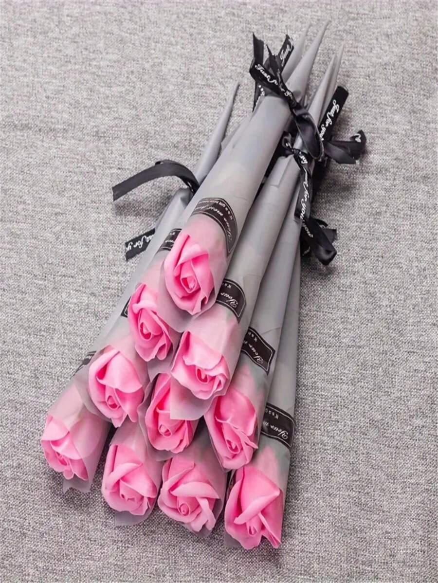SHEIN RÓŻA W OPAKOWANIU S07__30CM