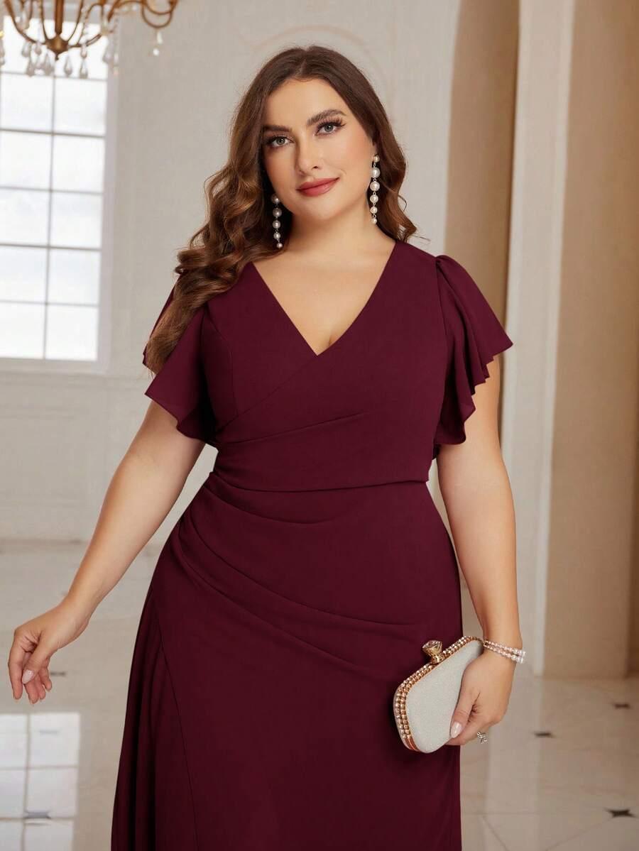SHEIN SZYFONOWA MAXI SUKIENKA ROZCIĘCIE PK01__52