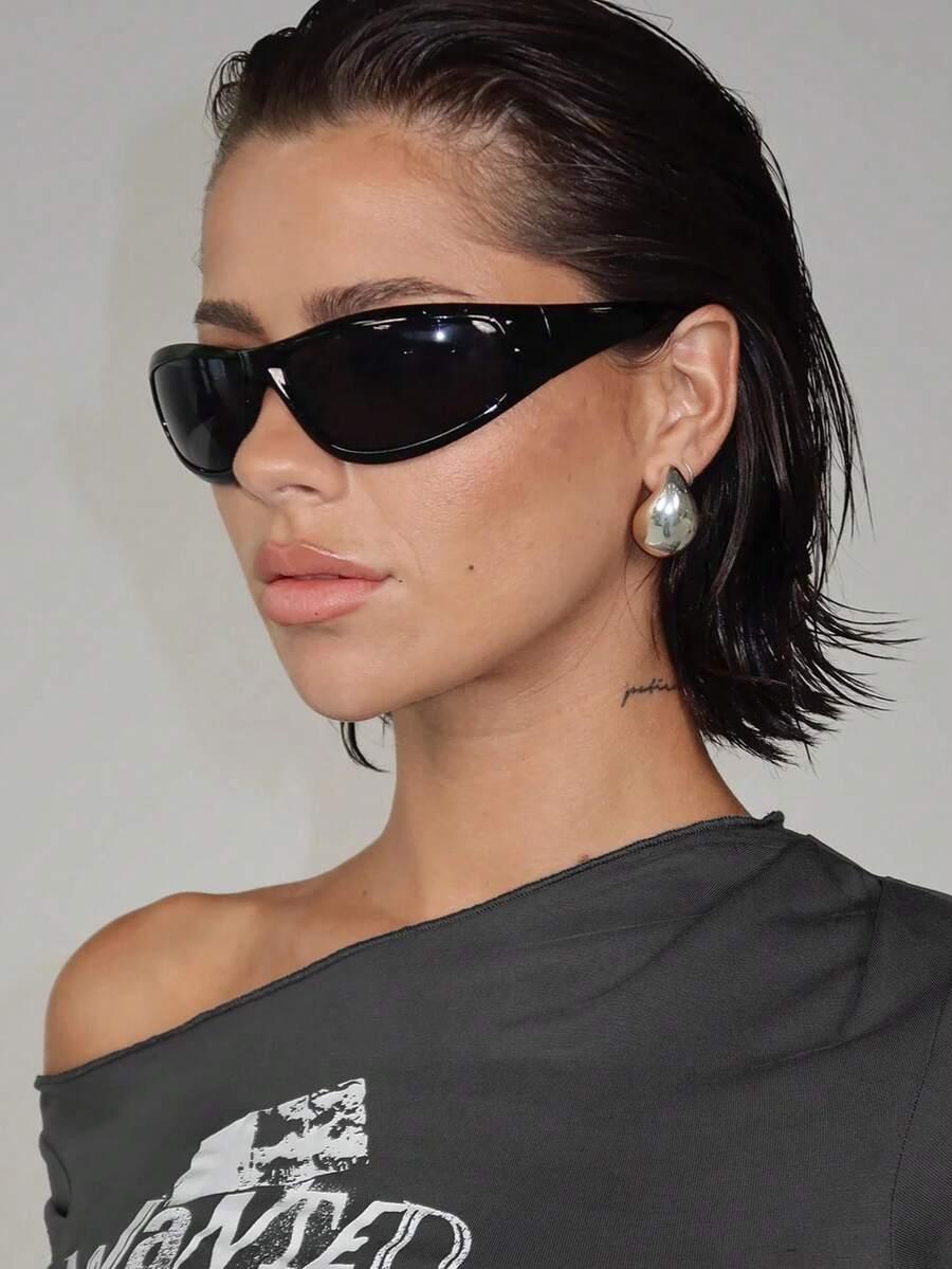 SHEIN CZARNE OKULARY PRZECIWSŁONECZNE S07