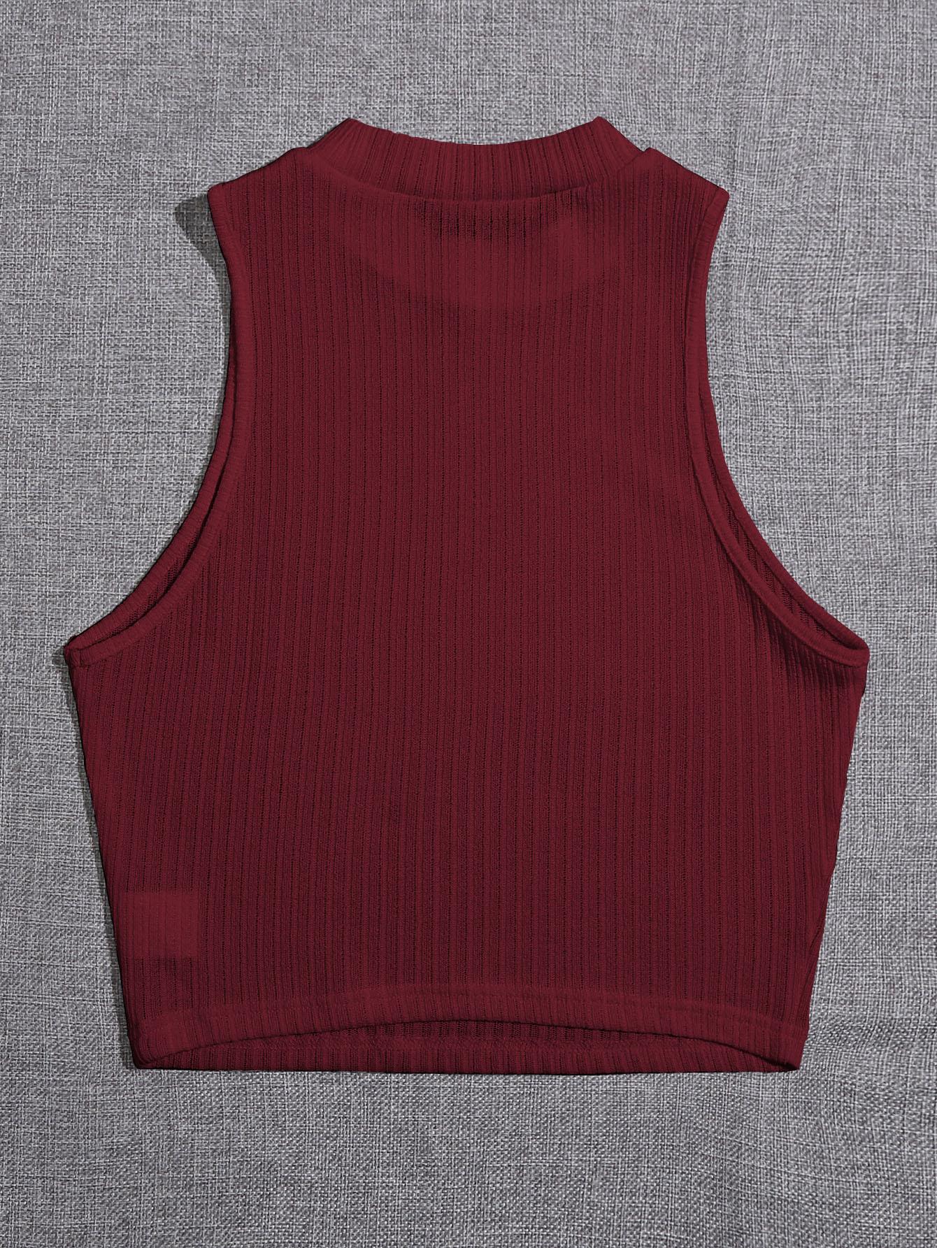 SHEIN BORDOWY TOP BEZ RĘKAWÓW S09__L