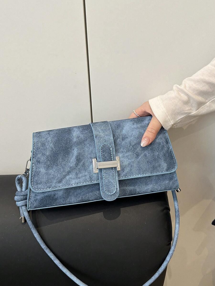 SHEIN NIEBIESKA TOREBKA NA RAMIĘ S07__27X13,5X30