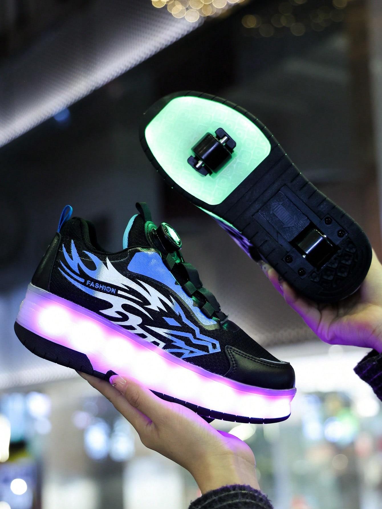 SHEIN BUTY Z ROLKAMI PODŚWIETLENIEM LED S06__32