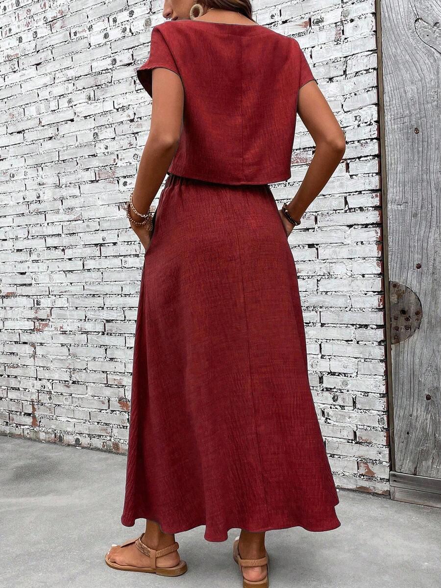 EMERY ROSE KOMPLET SPÓDNICA BLUZKA S06__XL