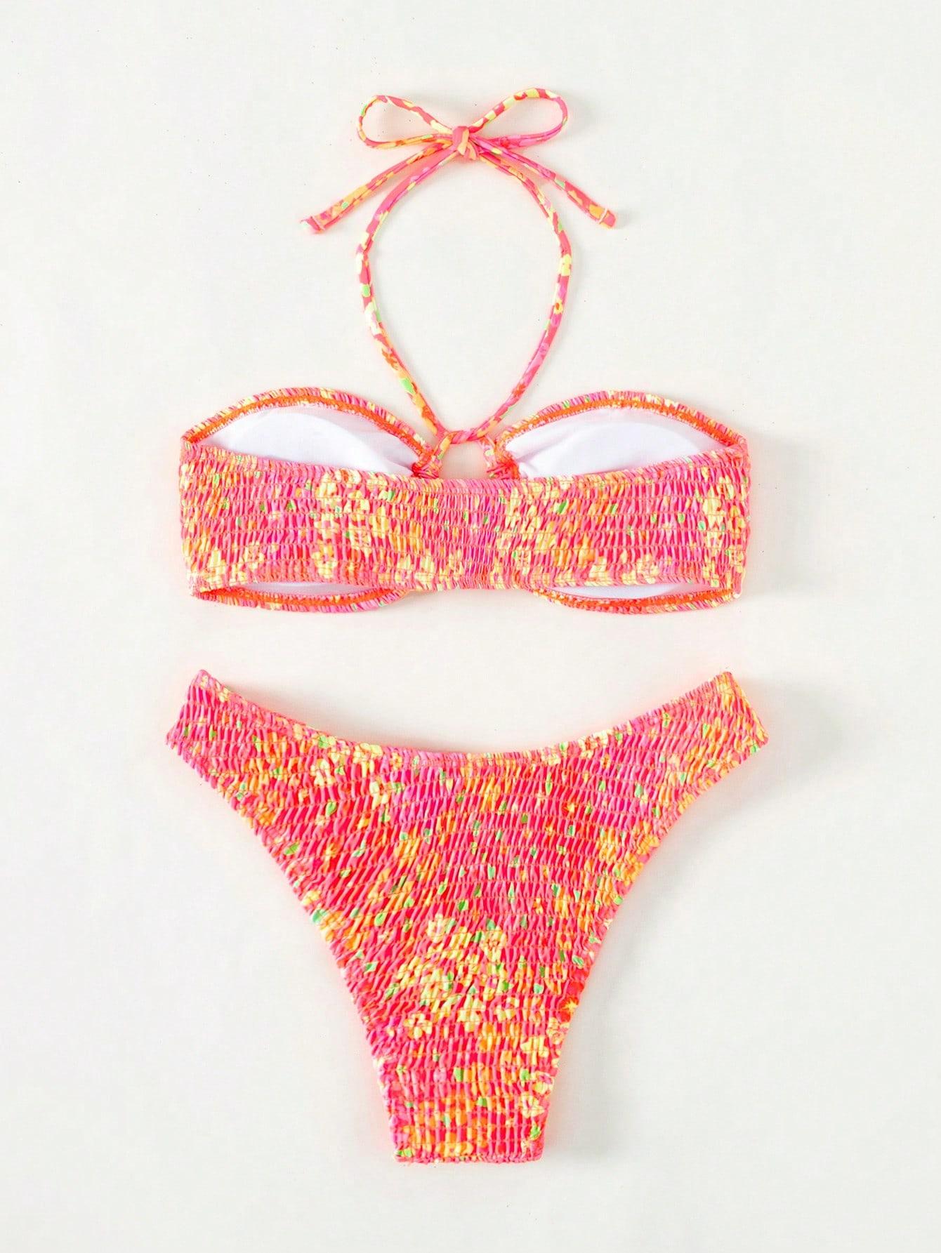 SHEIN DWUCZĘŚCIOWY STRÓJ KĄPIELOWY S09__L