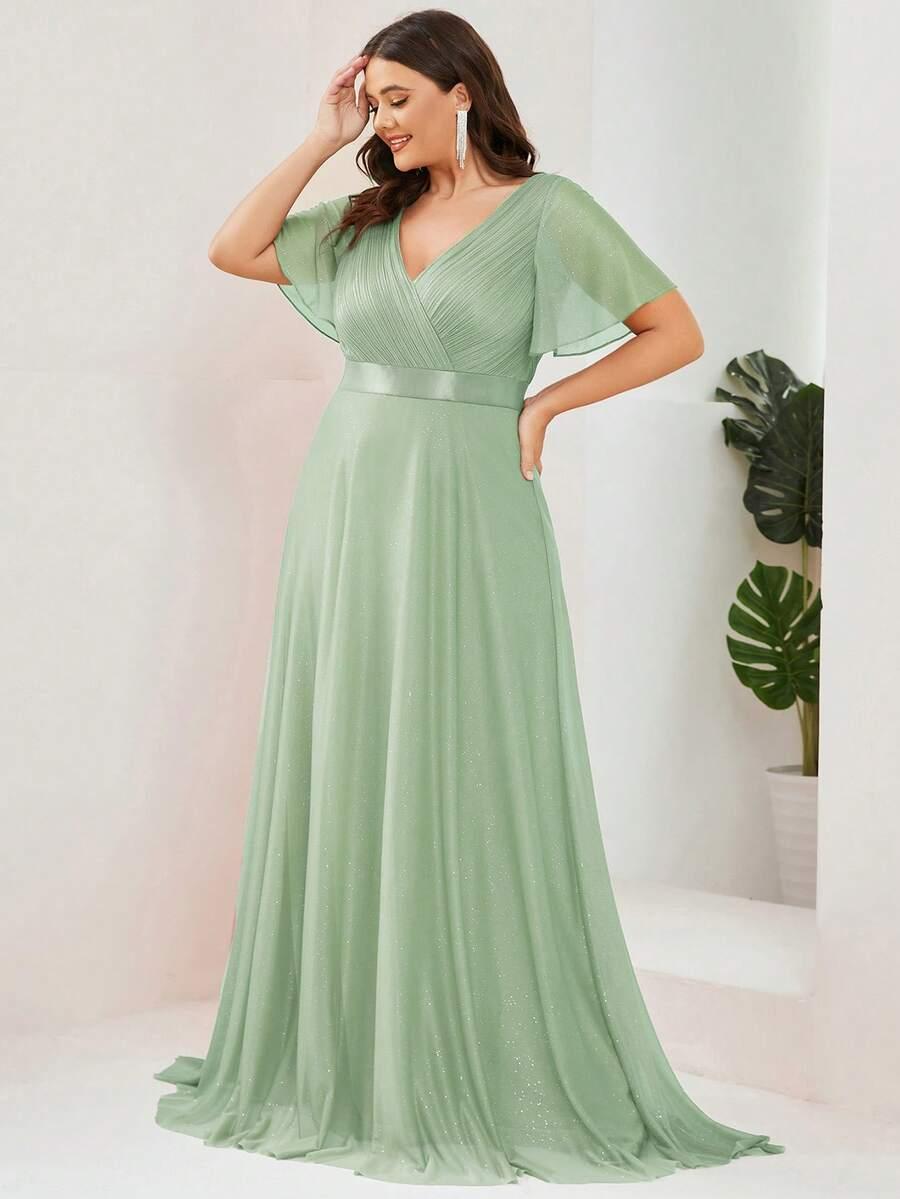 EVERPRETTY ZIELONA MAXI SUKIENKA ROZKLOSZOWANA S06__50