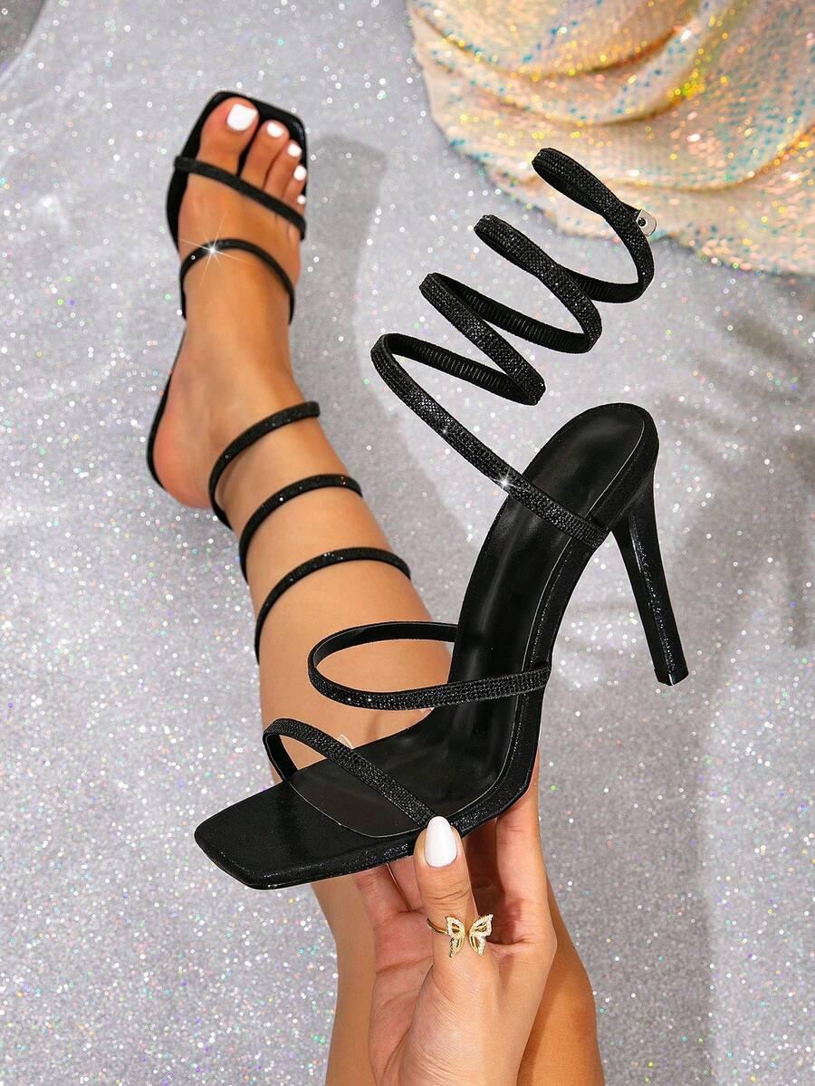 SHEIN CZARNE SANDAŁY OBCAS S06__37