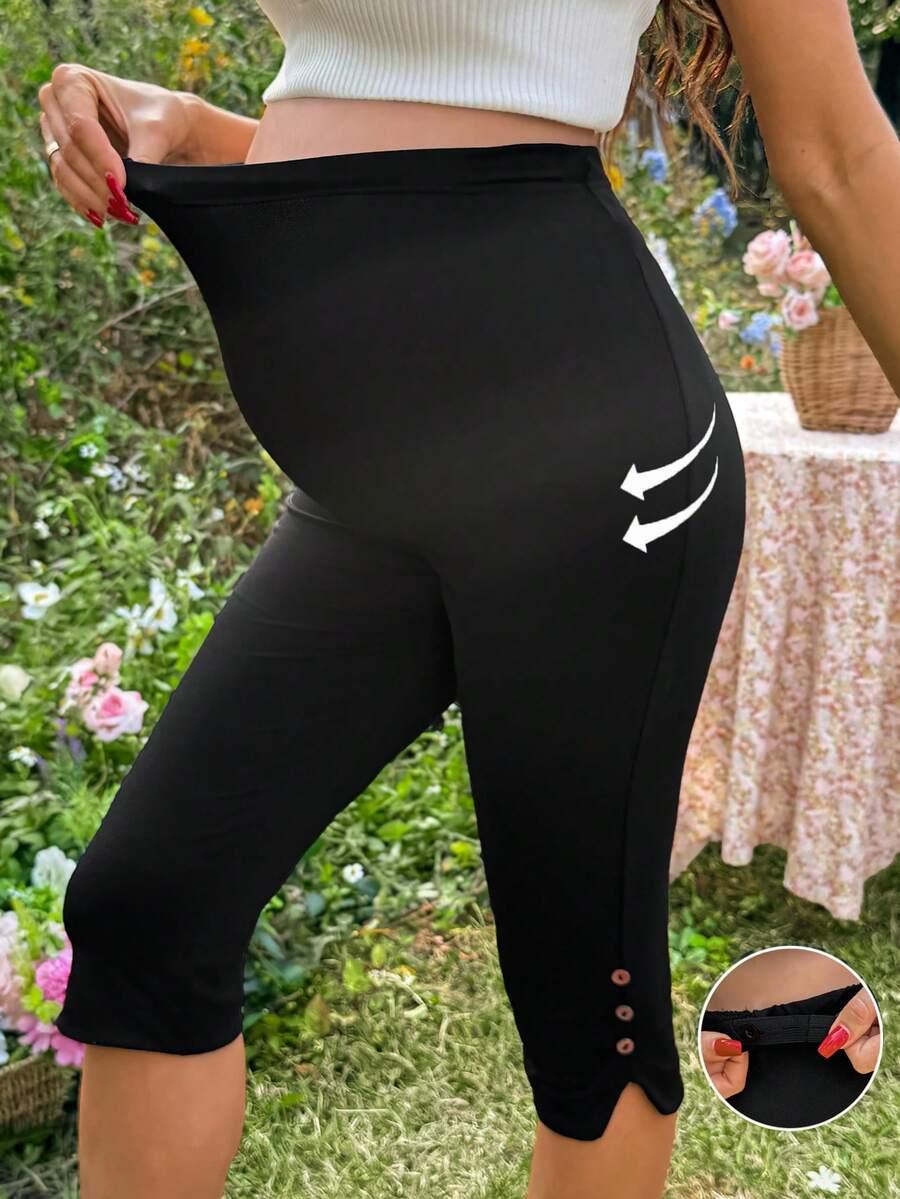 SHEIN CZARNE LEGGINSY CIĄŻOWE 2-PACK S06__XXL