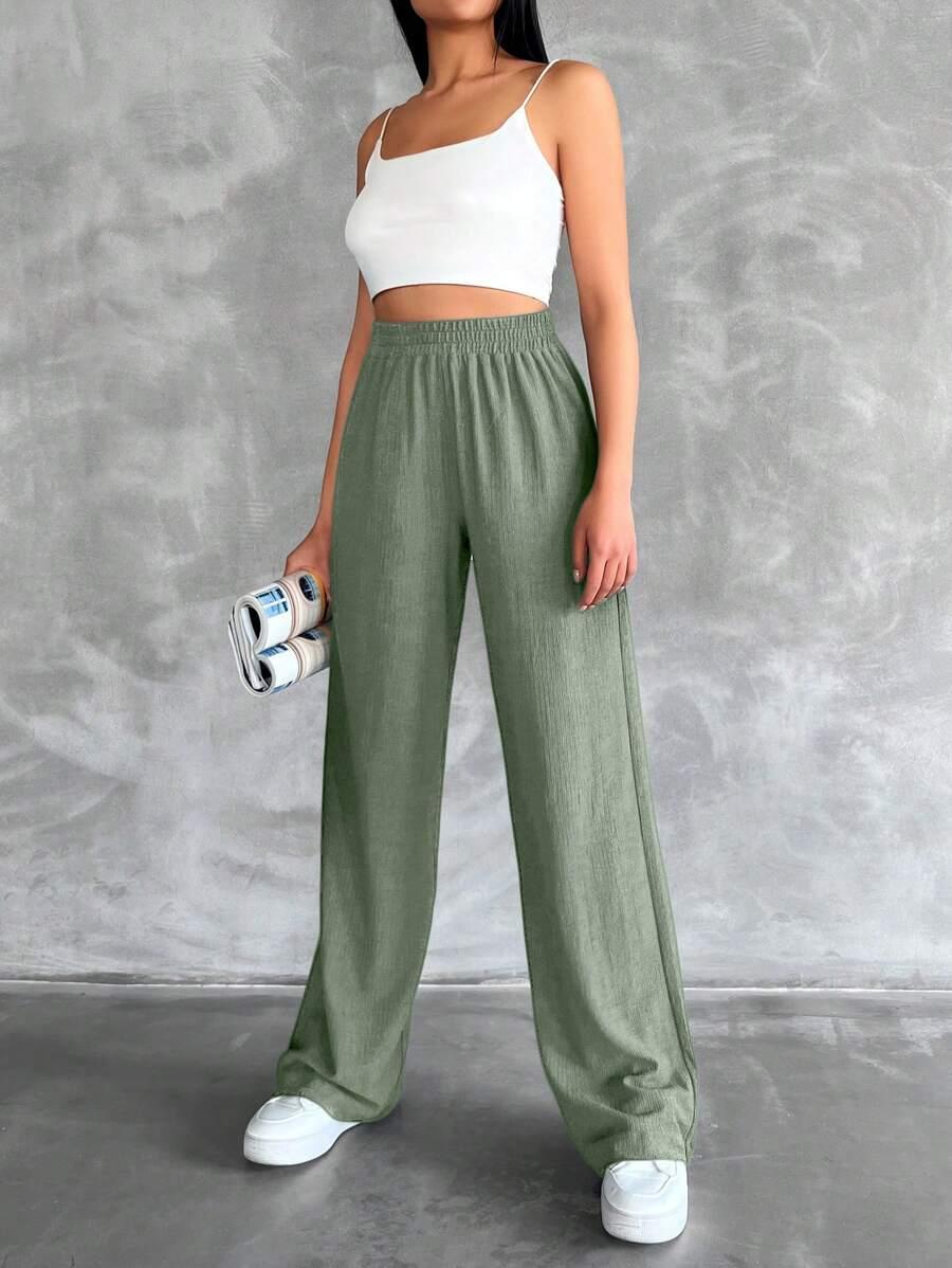 SHEIN ZIELONE SPODNIE CASUAL S06__M