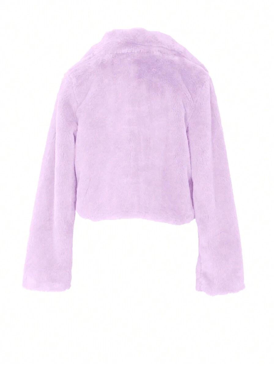 SHEIN FIOLETOWE SZTUCZNE FUTRO W01__S
