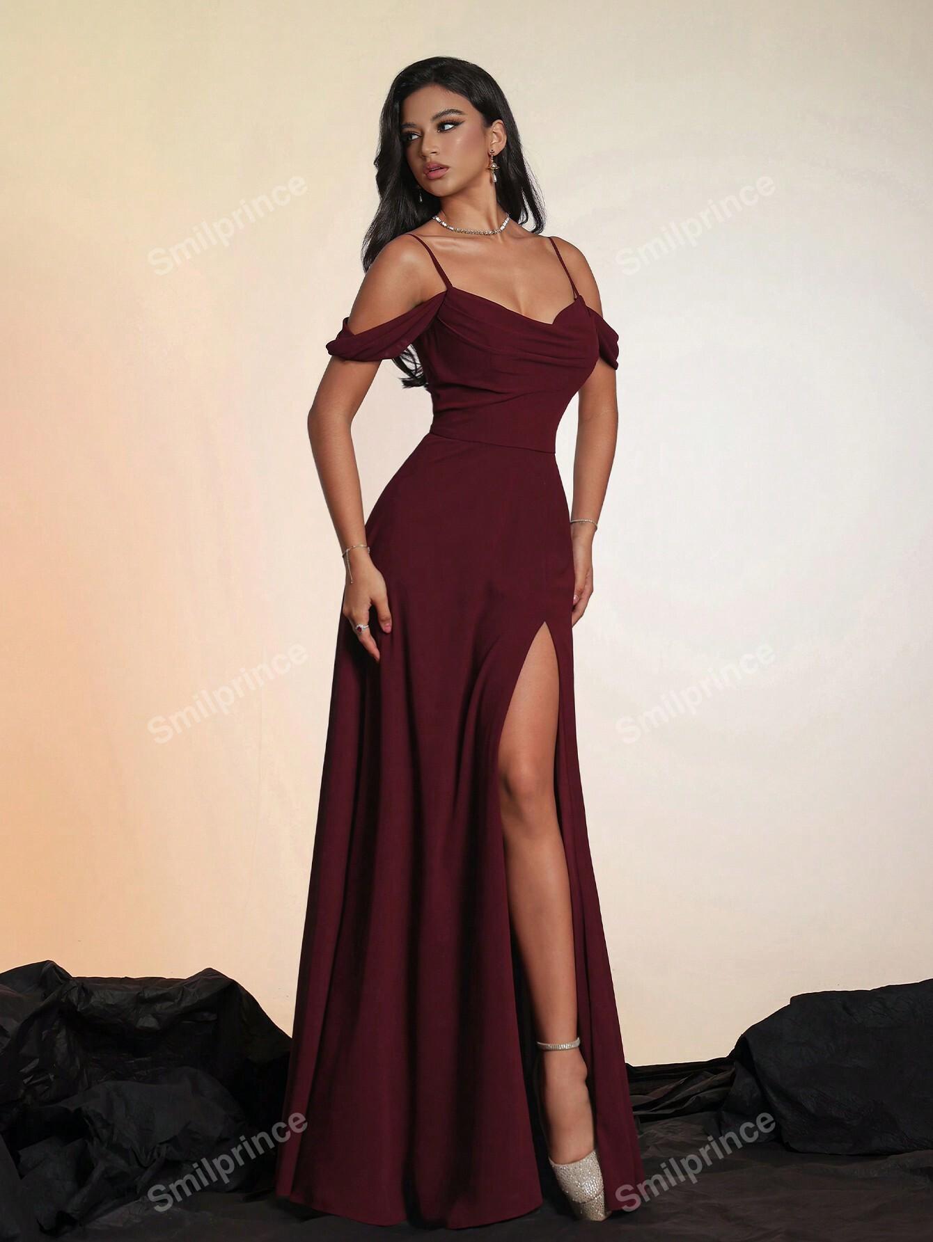 SHEIN BORDOWA MAXI SUKIENKA S06__L