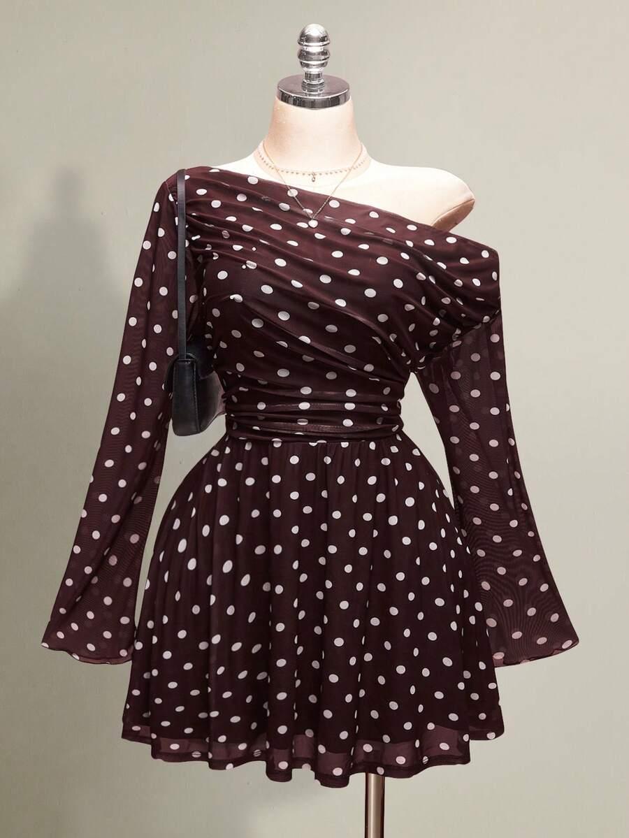 SHEIN MINI SUKIENKA GROSZKI S09__XXL